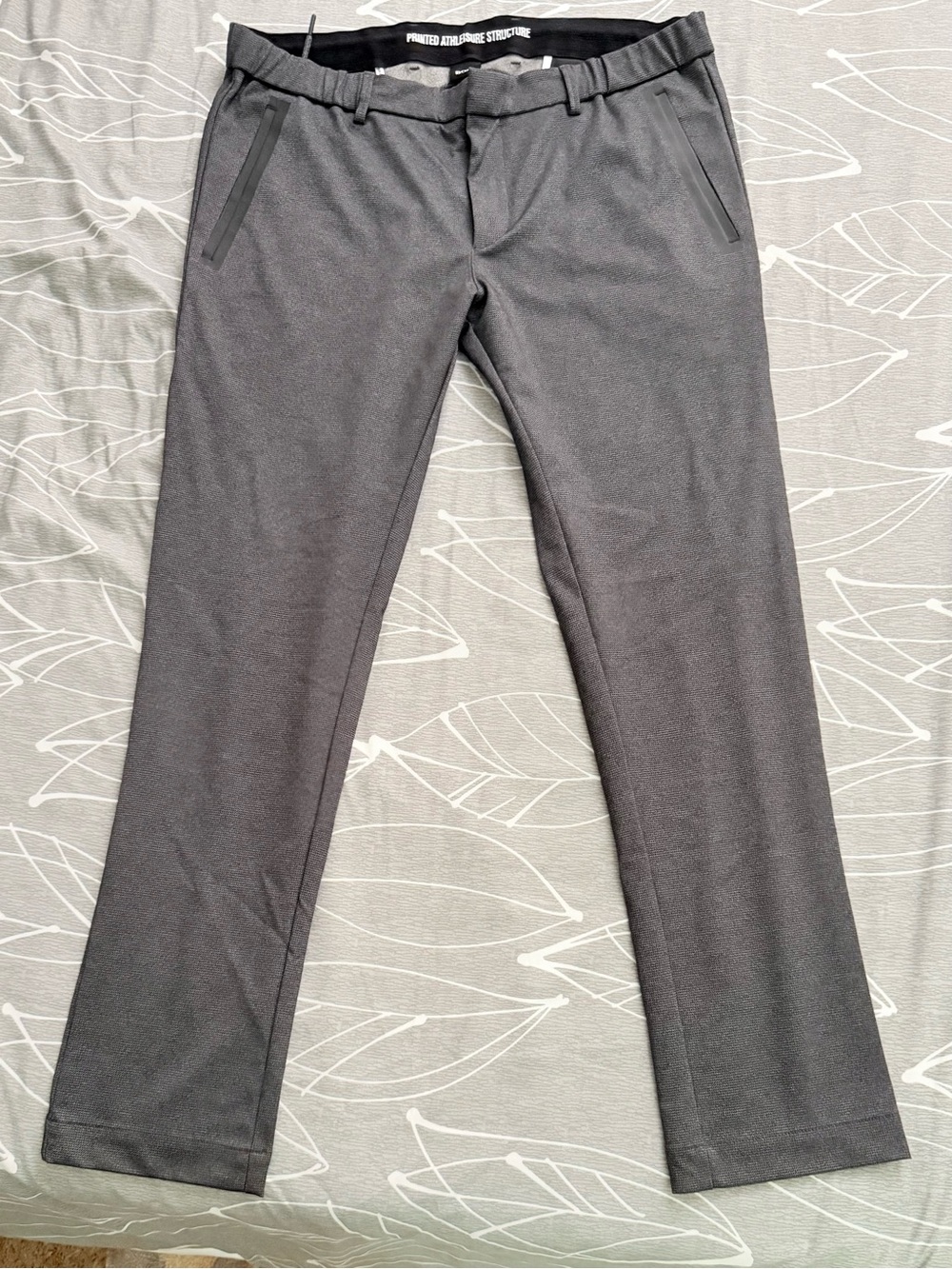 Hugo Boss Men's Charcoal Gray Dress Pants